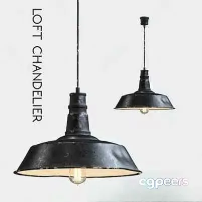 Black Metal Chandelier 3D Model – 3674 – VRAY Render