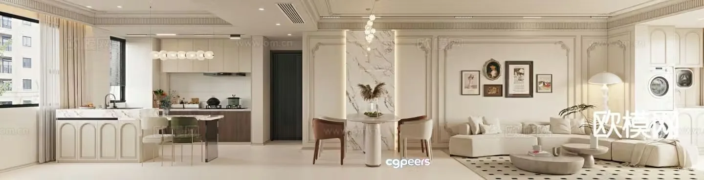 French restaurant 3d model