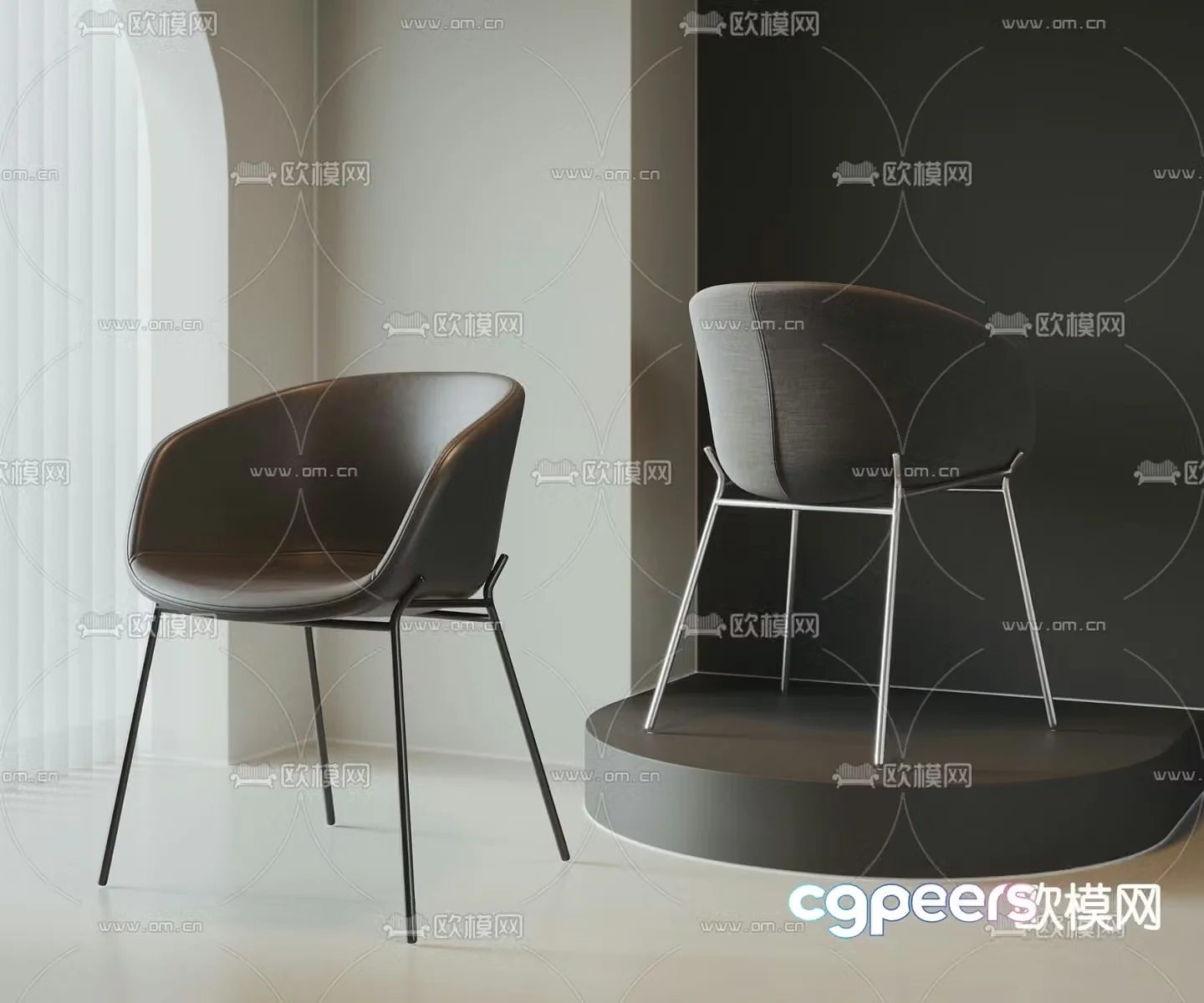 Front chair negotiation chair reception chair 3D model