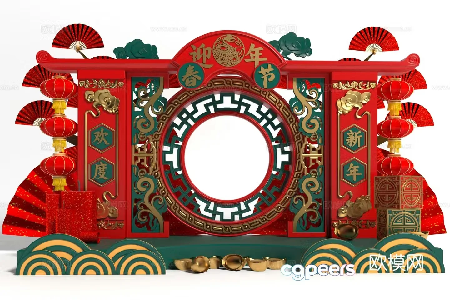 Chinese stage presentation 3D model