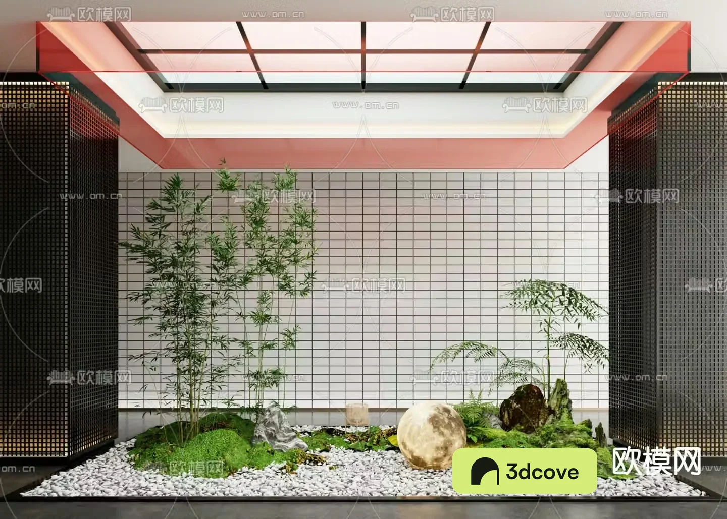 Indoor patio green plant landscaping