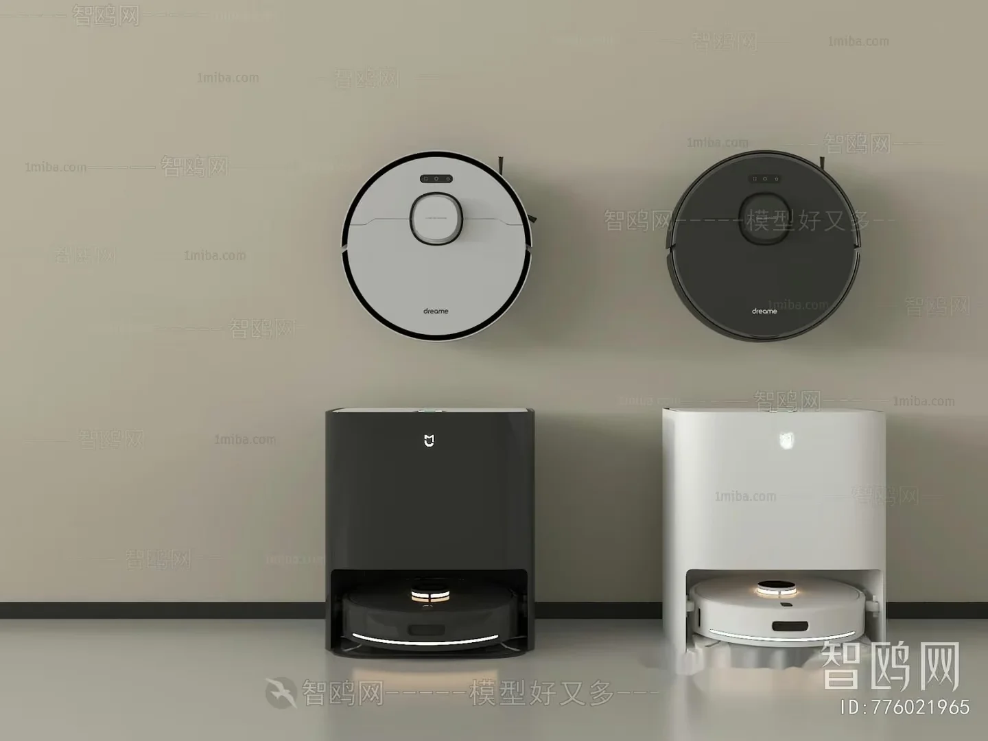 Modern Robot Vacuum Cleaners 3D Model – 12214 – VRAY Render