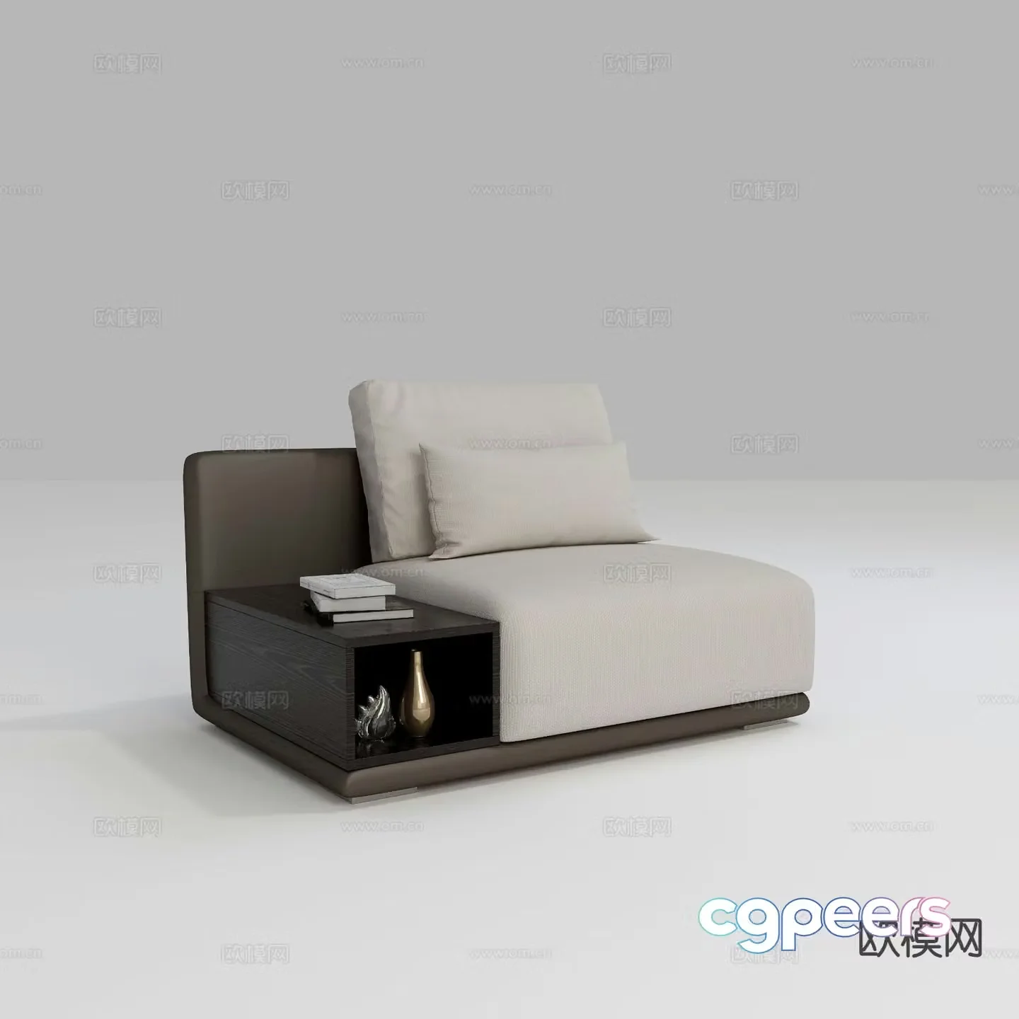 Modern single sofa functional sofa 3d model
