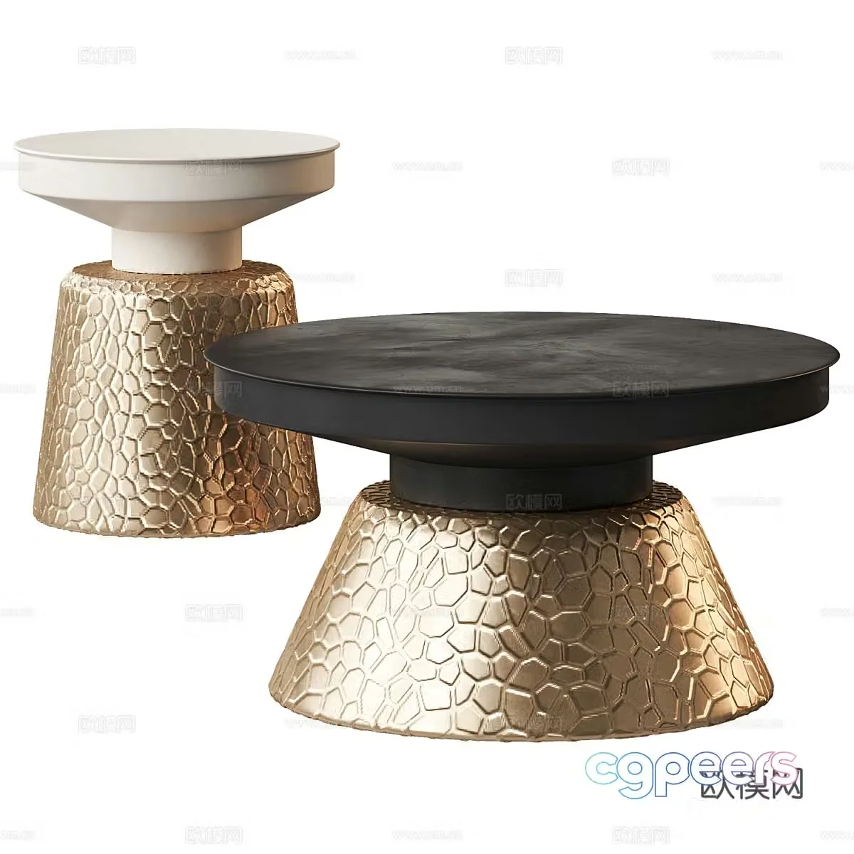 Modern Italian light luxury Freddie coffee table 3D model