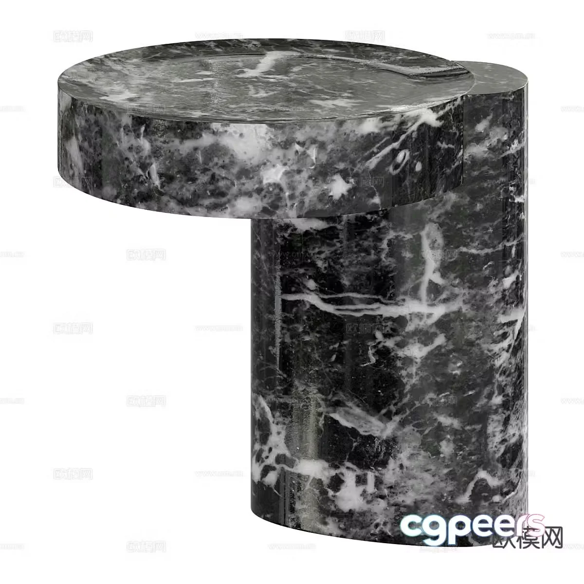 Marble round table side table corner table side table 3d model