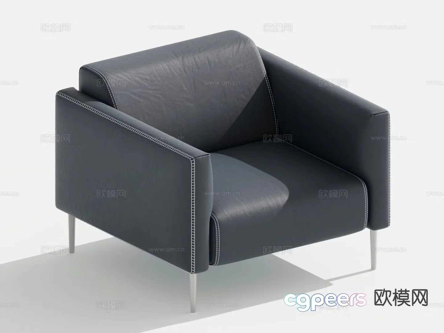 Modern sofa stool single sofa 3d model