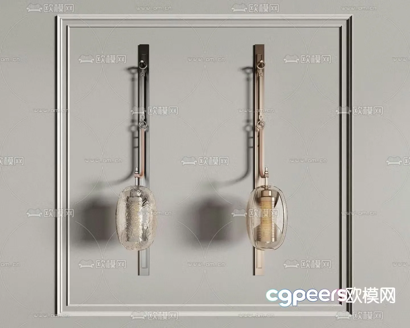 Simple wall lamp 3d model