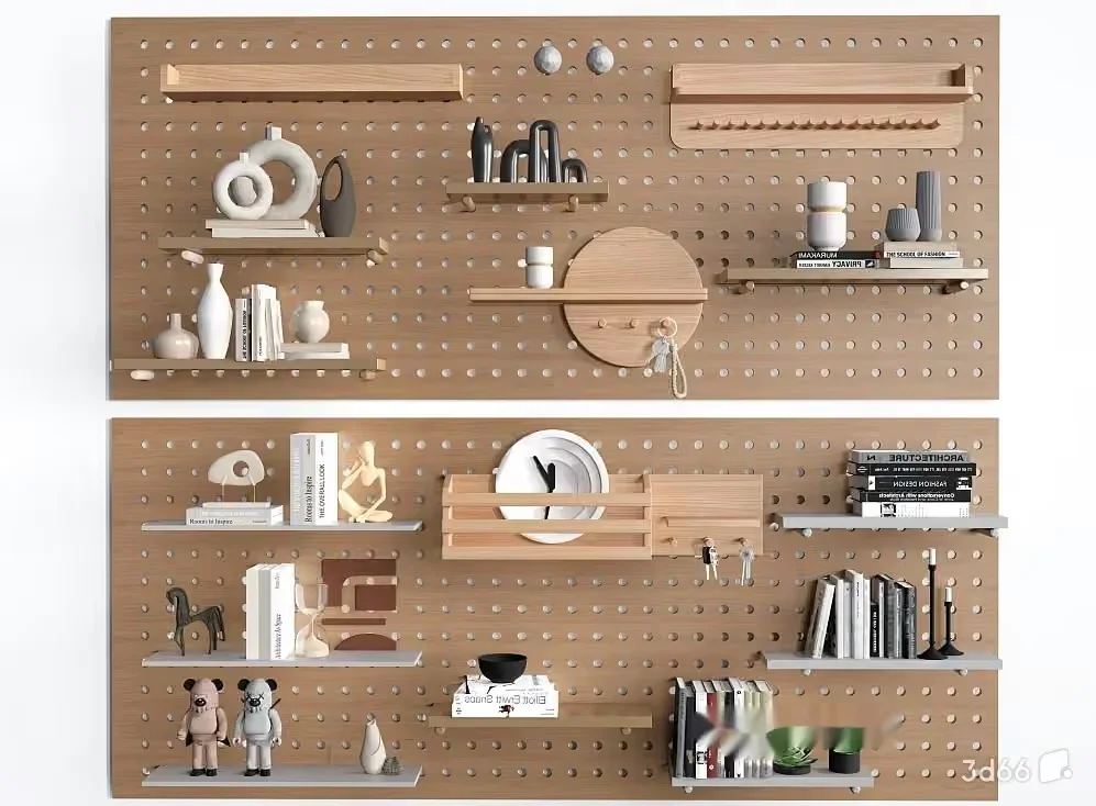 Modern Pegboard Display 3D Model – 21078 – VRAY Render