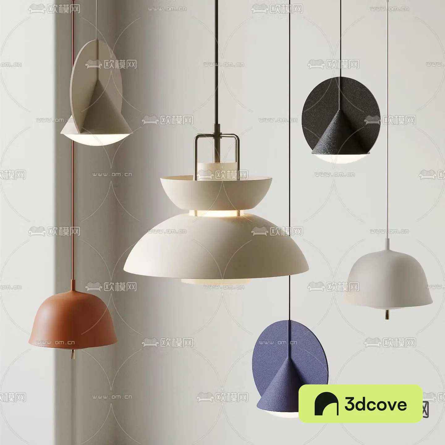 Cream style chandelier flying saucer lamp