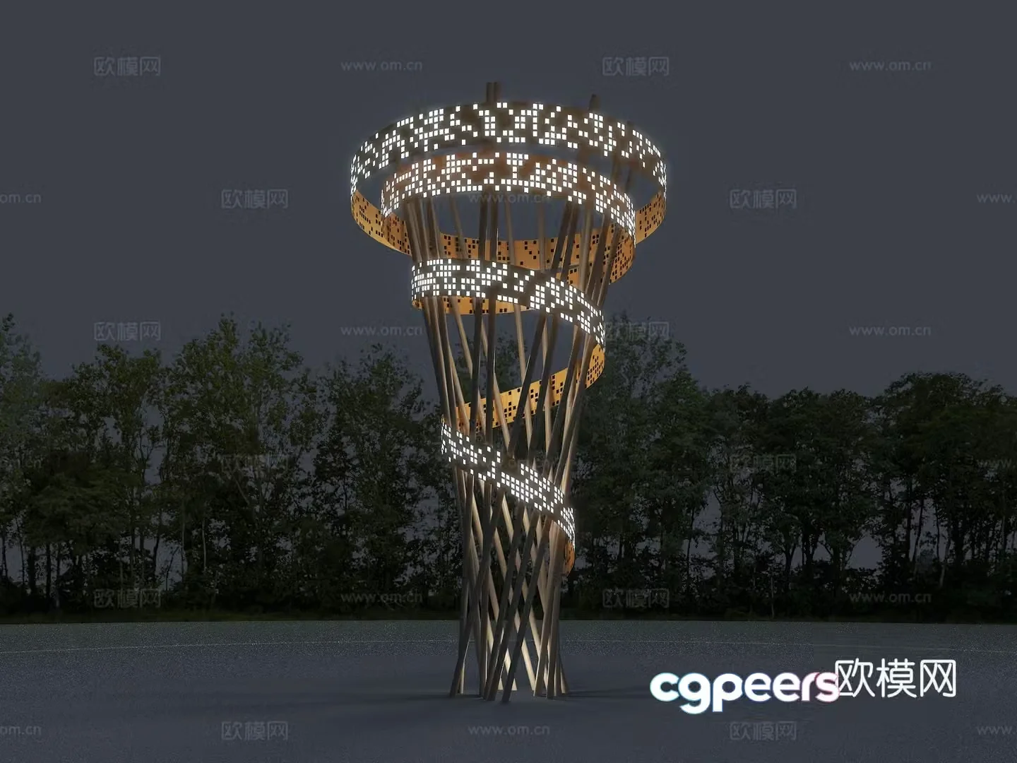 Landscape sculpture Square sculpture Sculpture installation Landscape sketch Spiral sculpture Special-shaped stainless steel 3D model