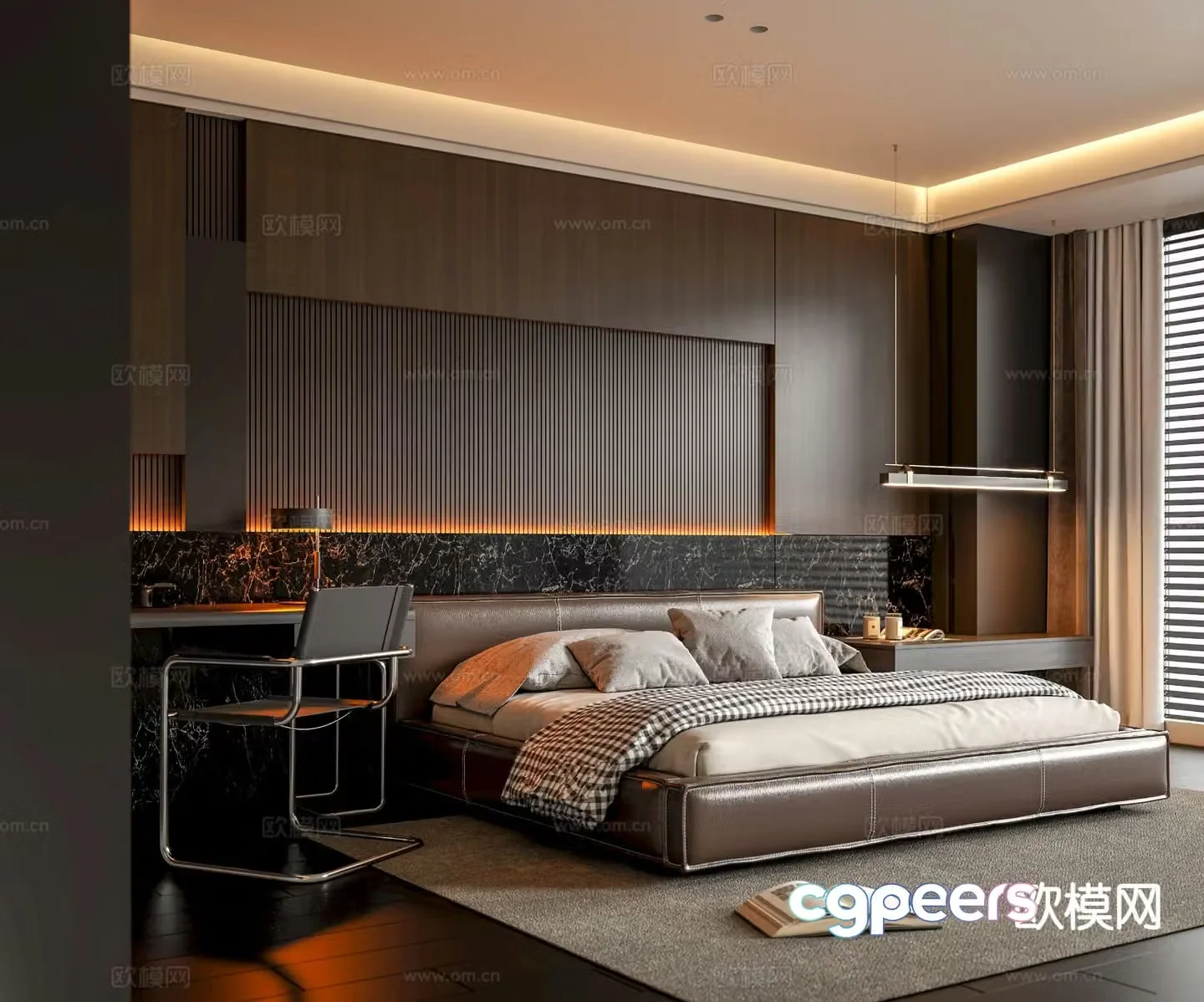 Italian style bedroom master bedroom 3d model