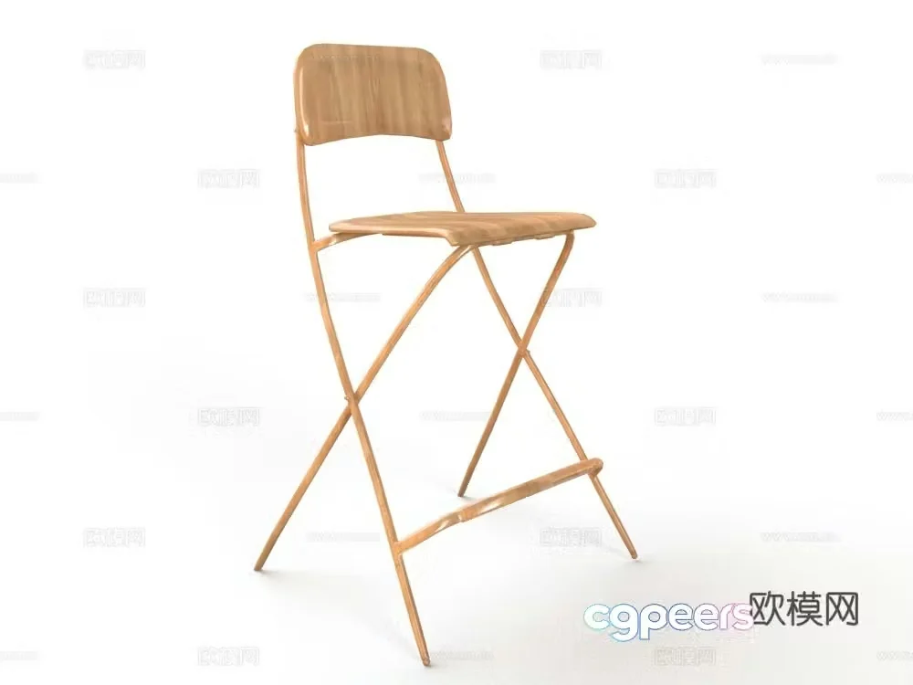 Modern single chair dining chair 3d model