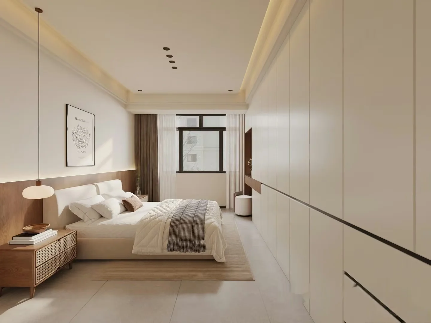 Modern Minimalist Bedroom 3D Model – 20012 – CORONA Render