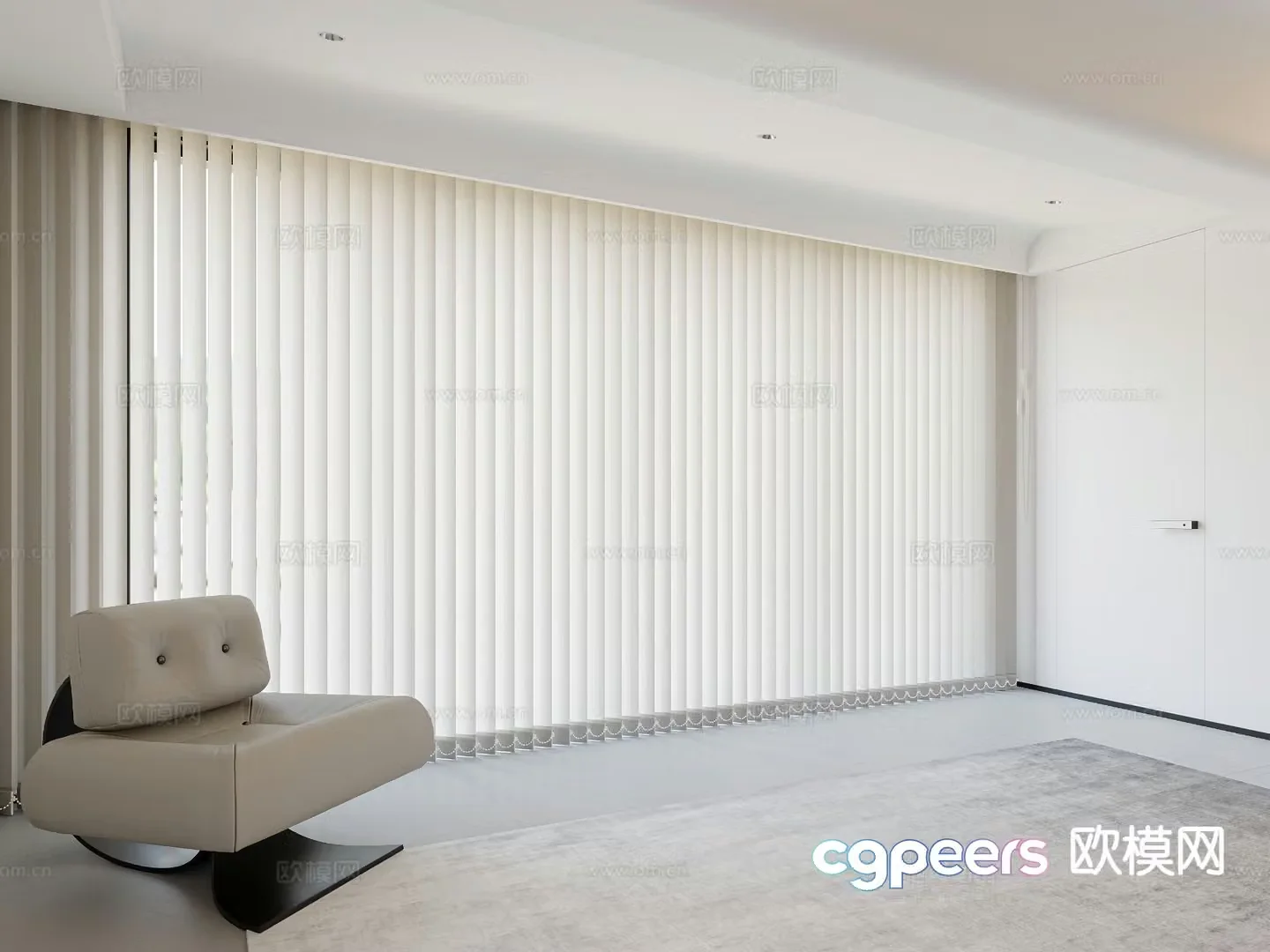 Modern curtains dream curtain 3d model