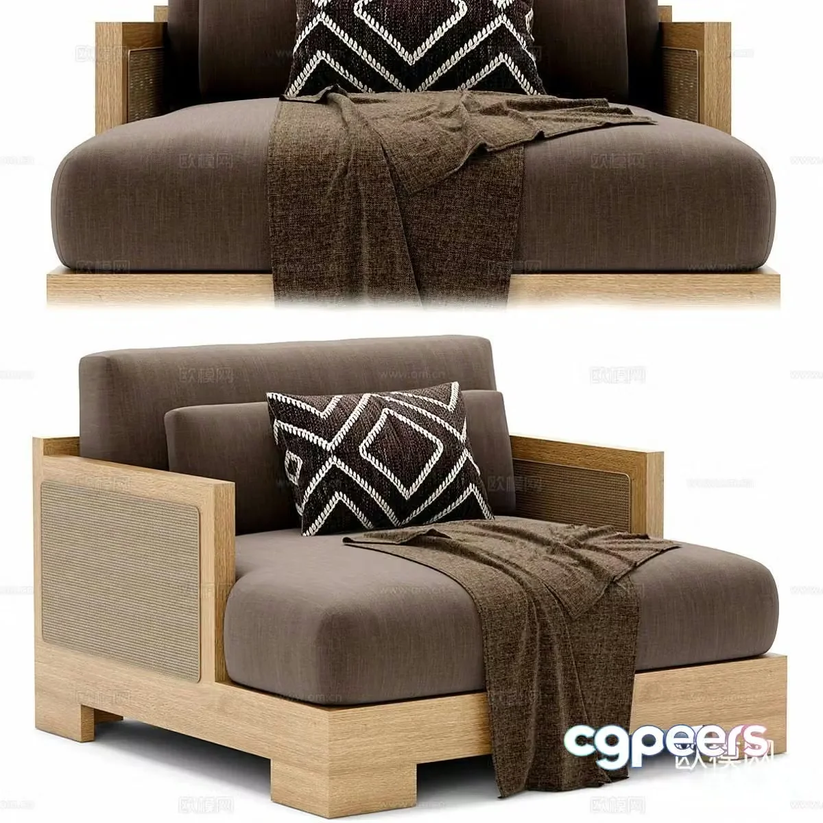 RH single sofa 3d model