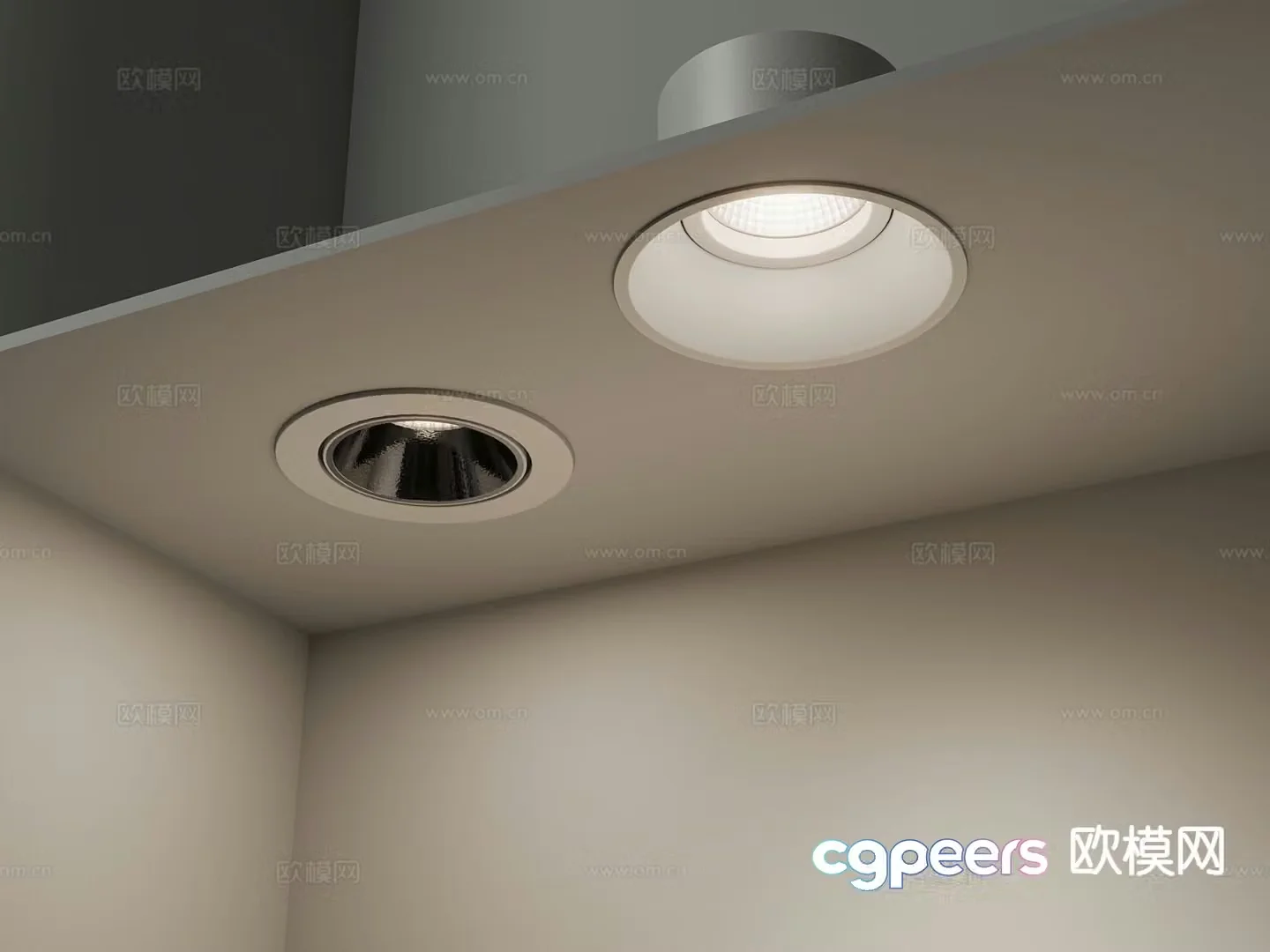 Modern downlight spotlight recessed downlight 3d model