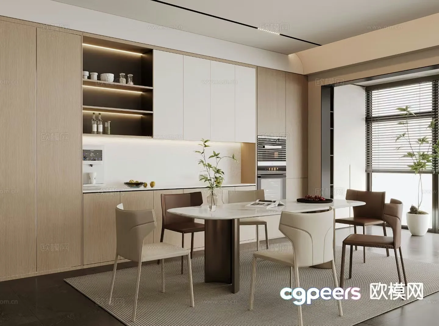 Modern restaurant 3d model