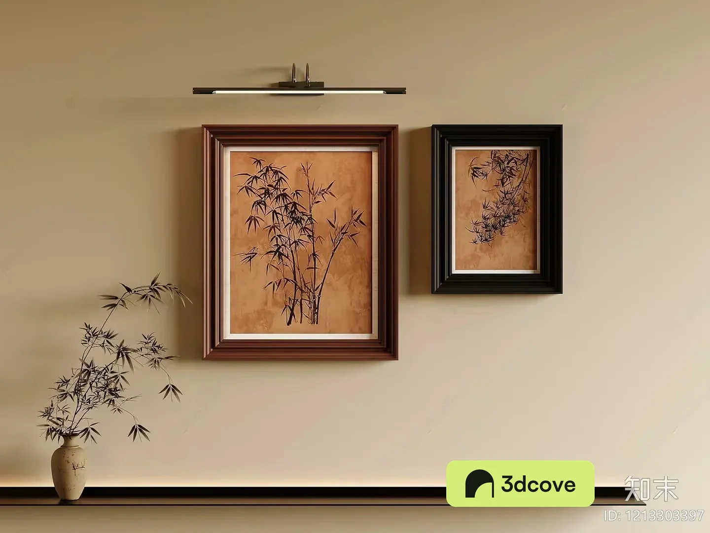 A Bamboo Painting In A Frame