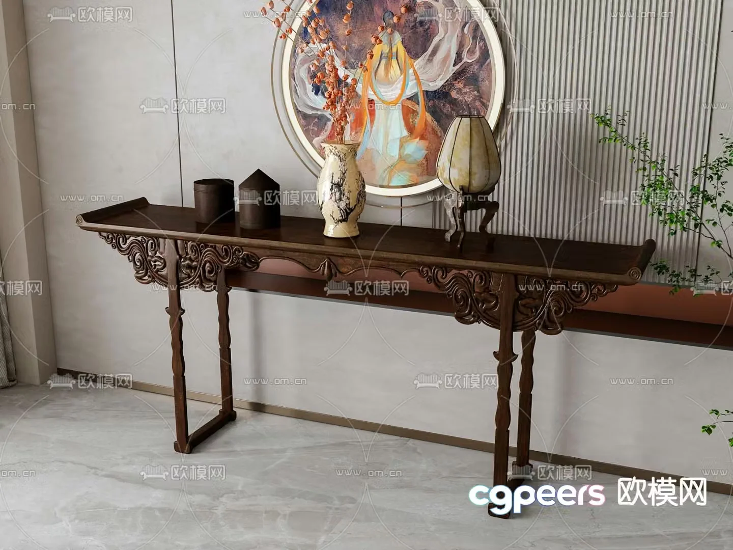 New Chinese style Duanjingdai 3D model