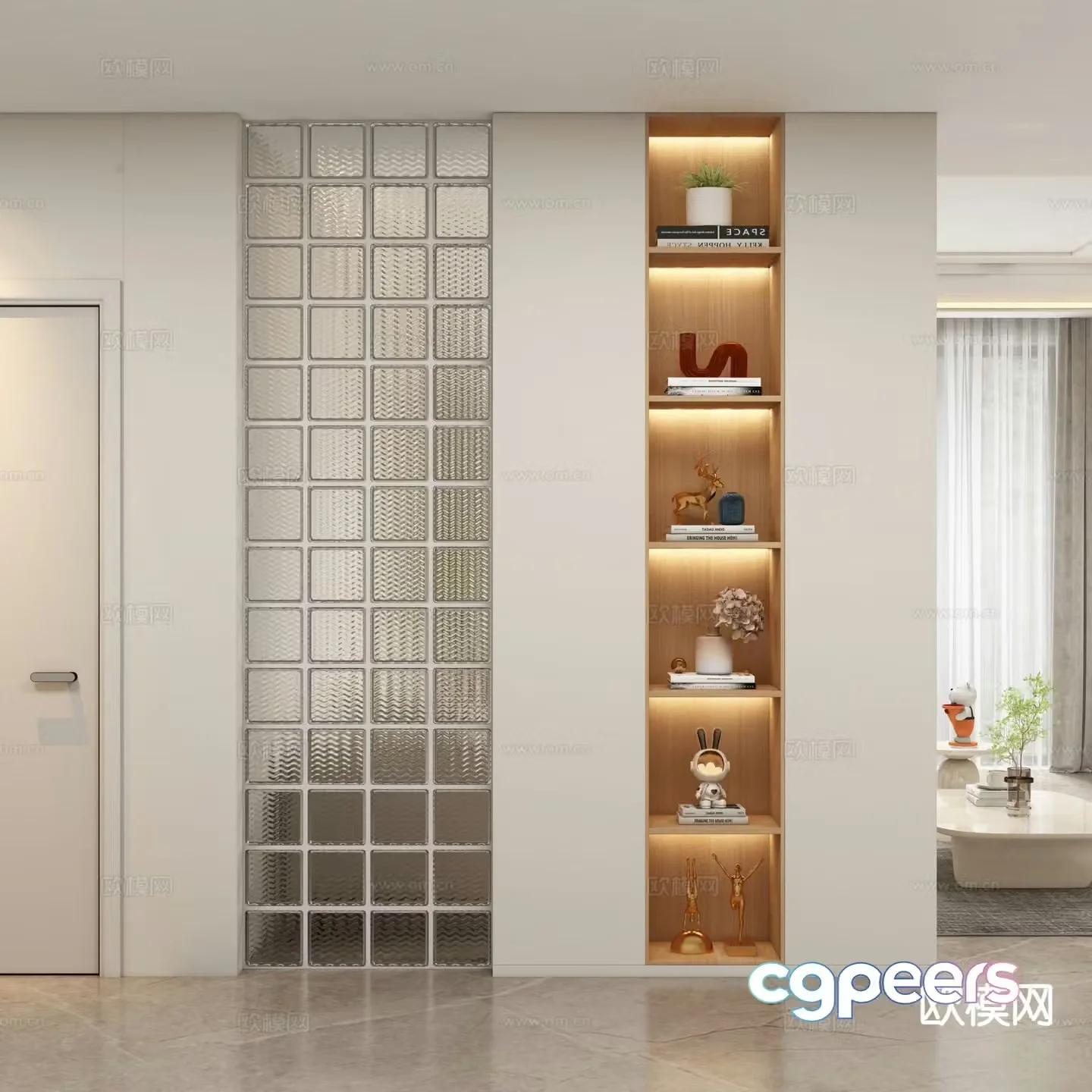 Cream style entrance hall 3D model