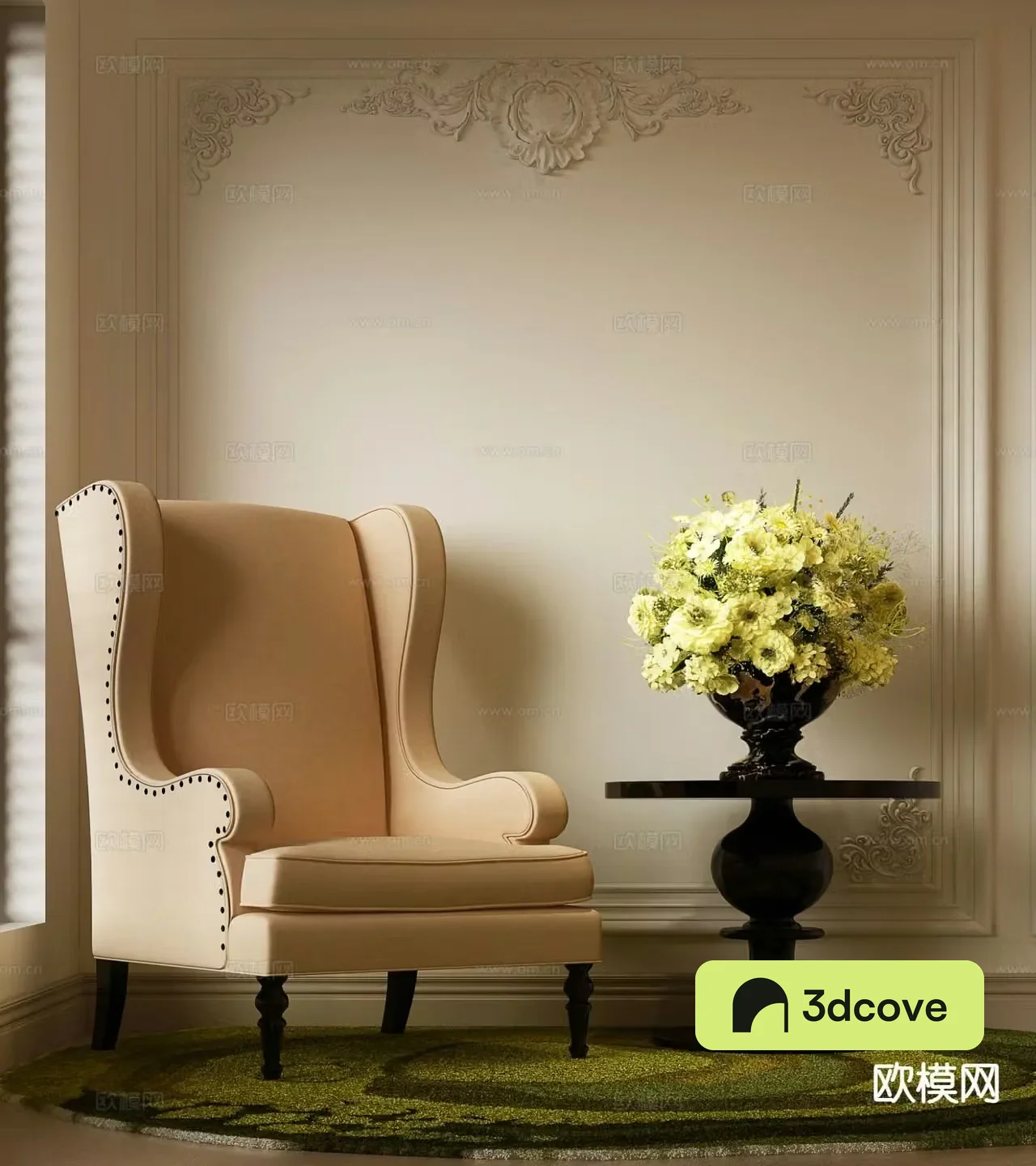 European style single sofa