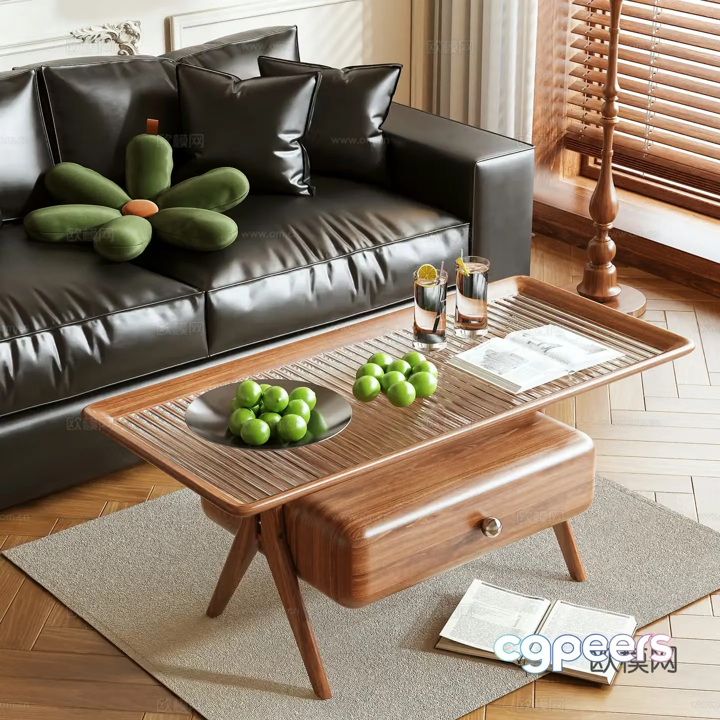 Medieval style coffee table 3D model