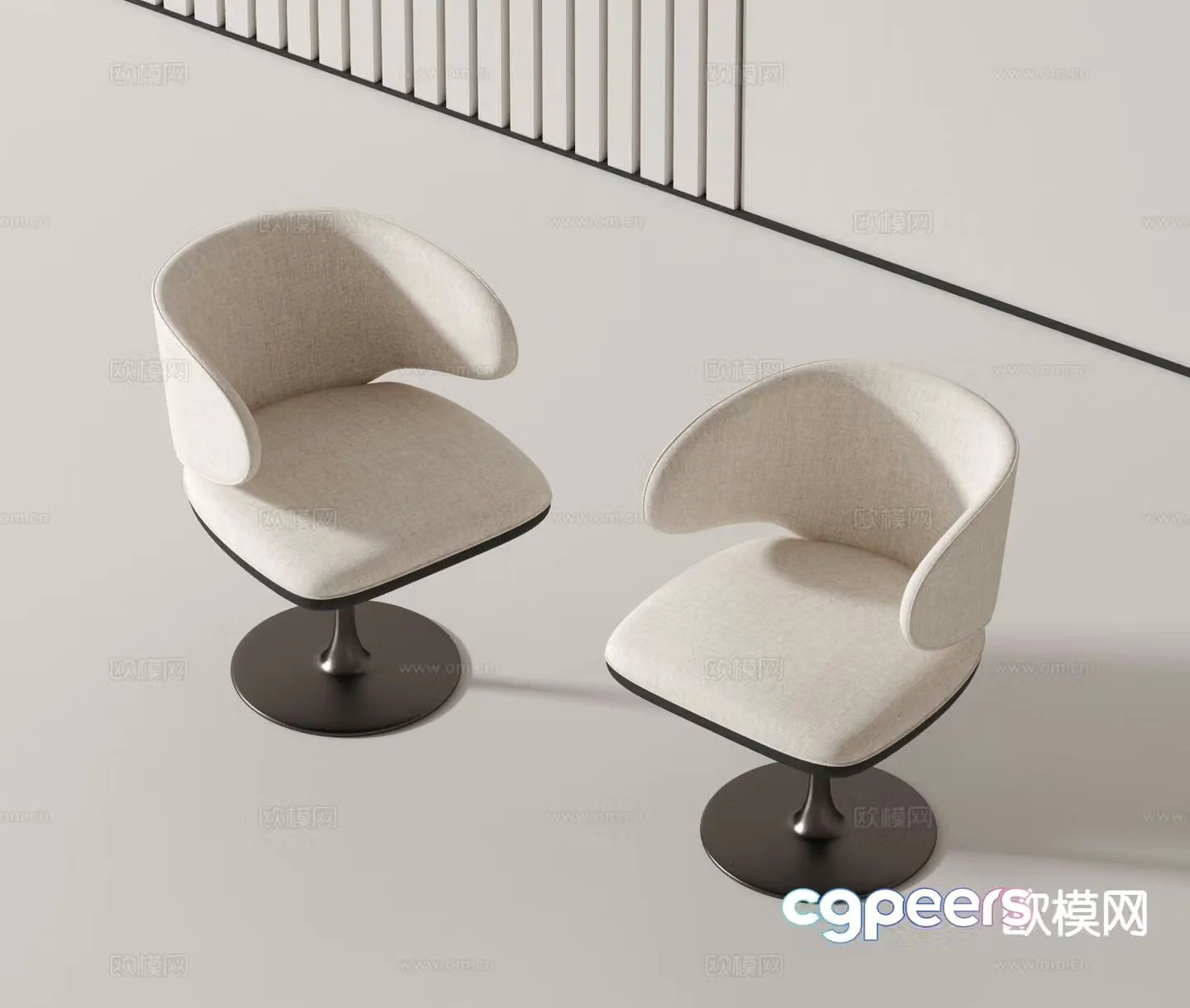 Modern single chair leisure chair 3d model