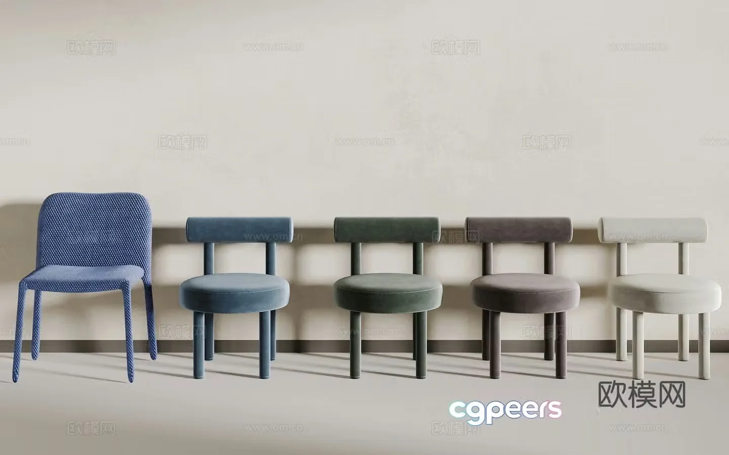 Modern single chair 3d model