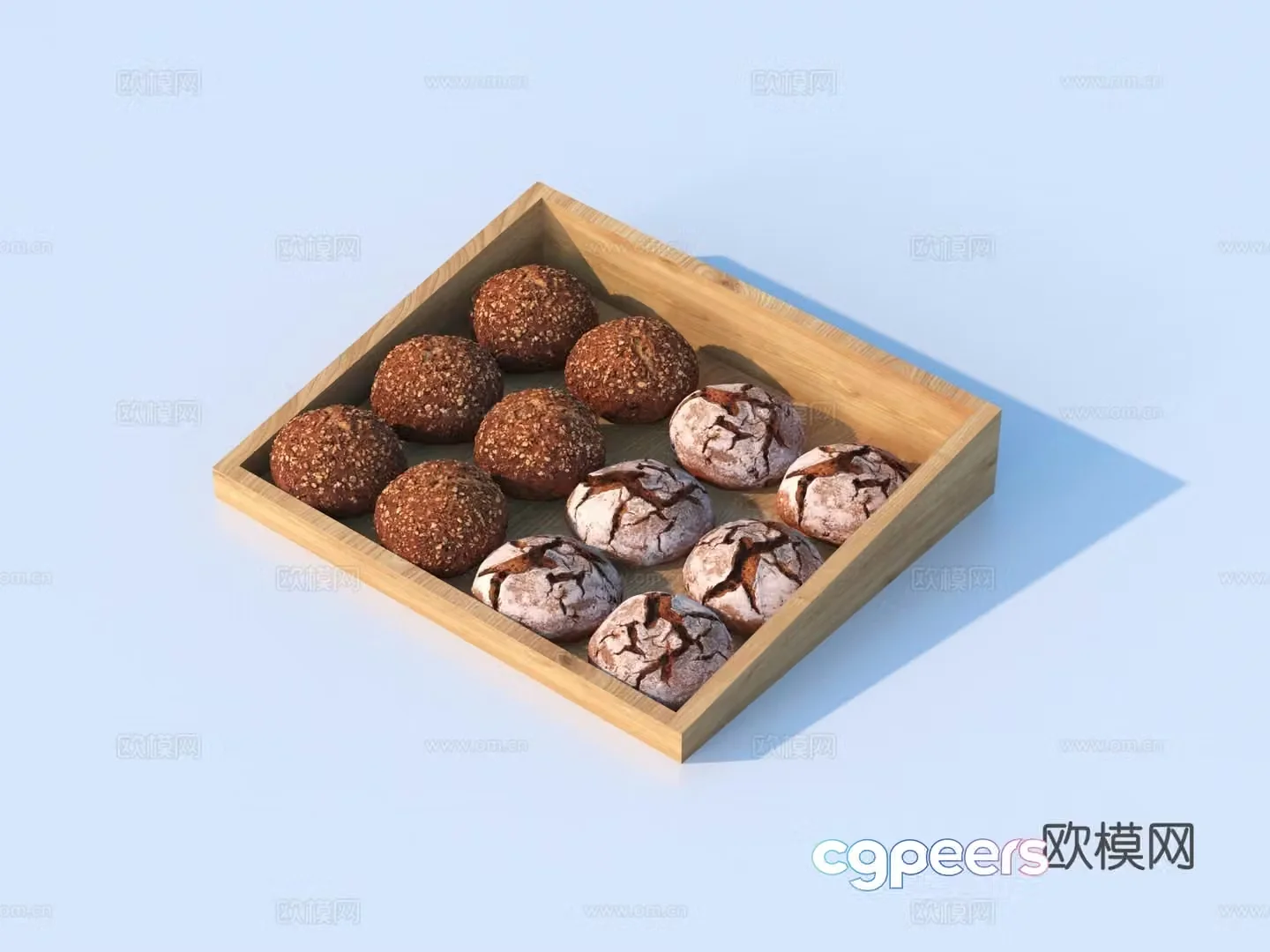 Bread Tray Kitchenware 3d Model
