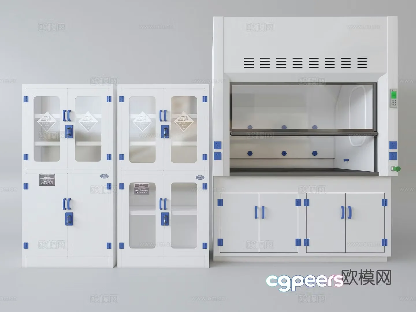 PP fume hood 3D model
