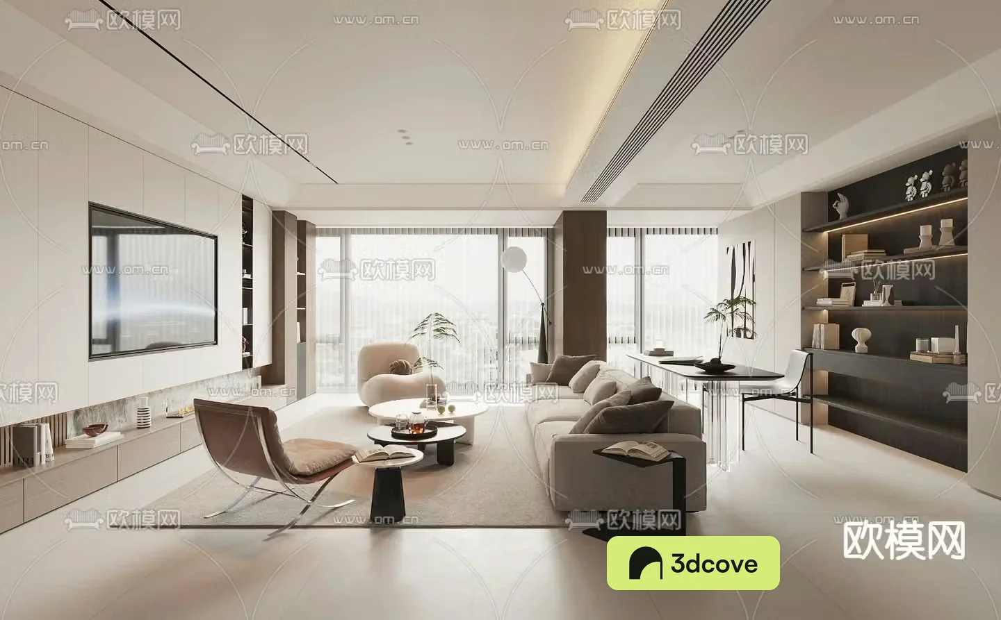 Creamy living room