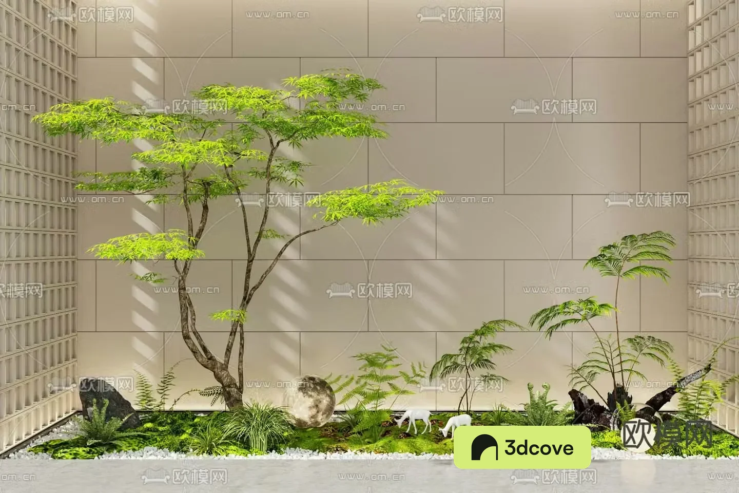 Indoor landscape landscaping courtyard sketch