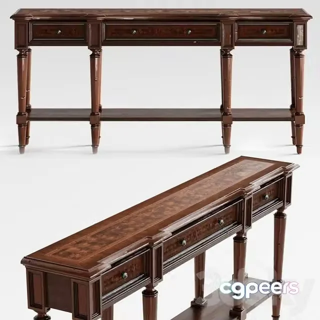 3ds Max Free – Hooker Furniture Living Room Grandover Three Drawer Console Table