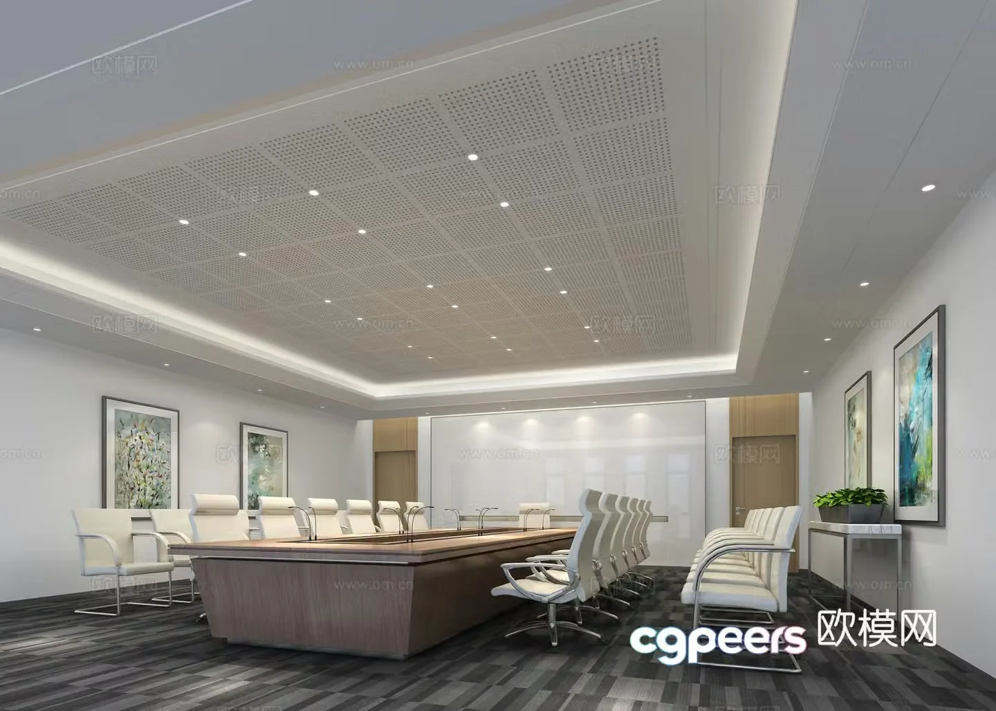 Modern conference room 3d model