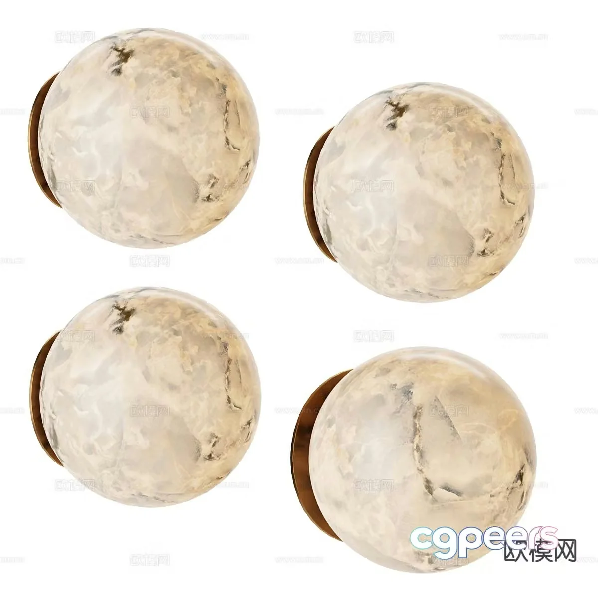 Modern wall light spherical wall light 3d model