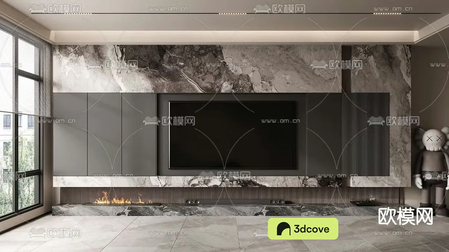 TV background wall marble background wall living room