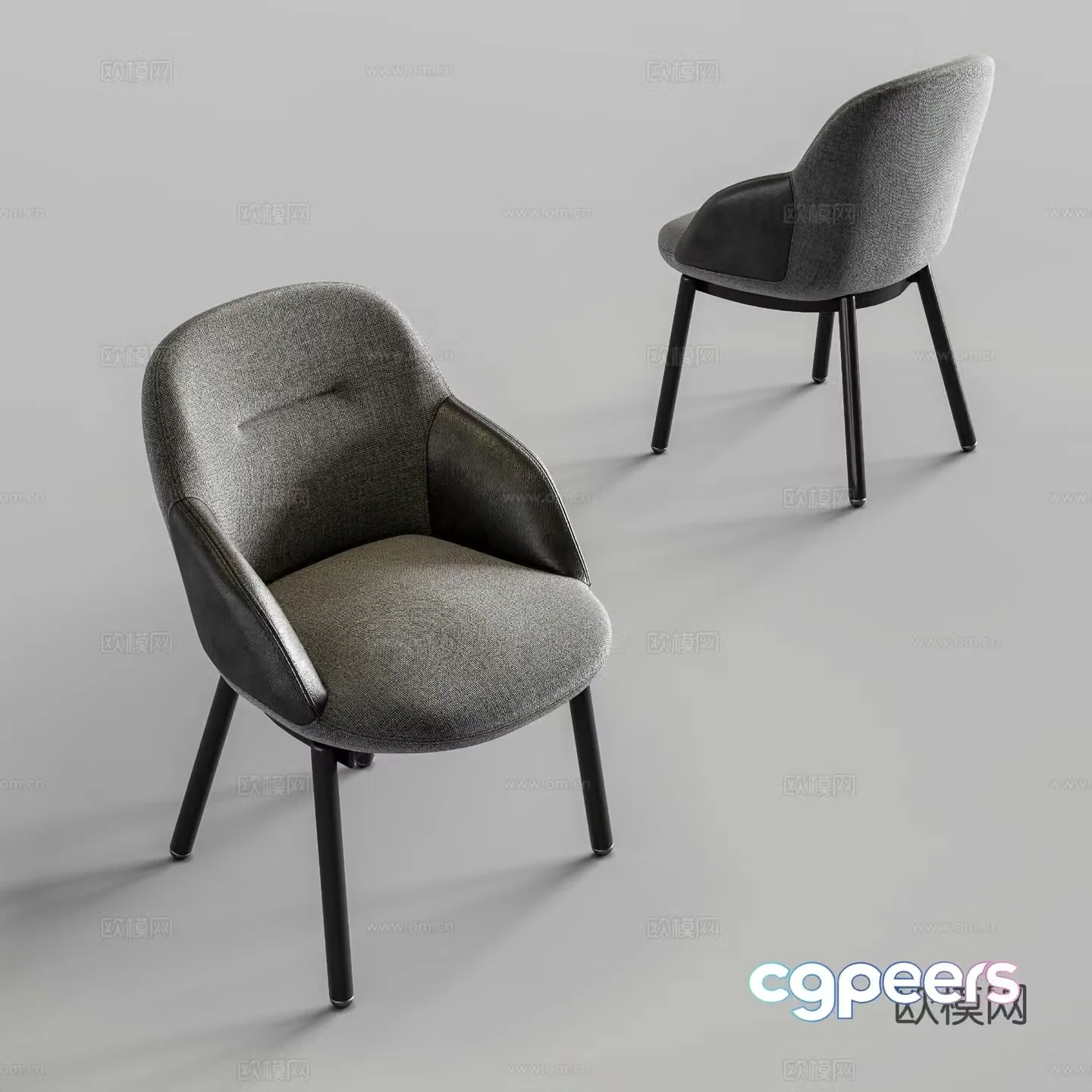Modern chair dining chair 3d model