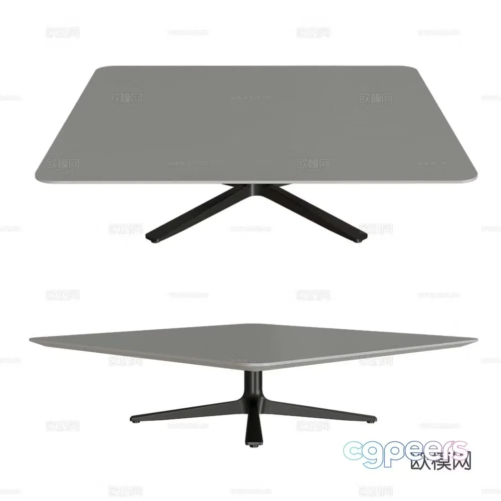 Prostoria simple coffee table square coffee table 3d model