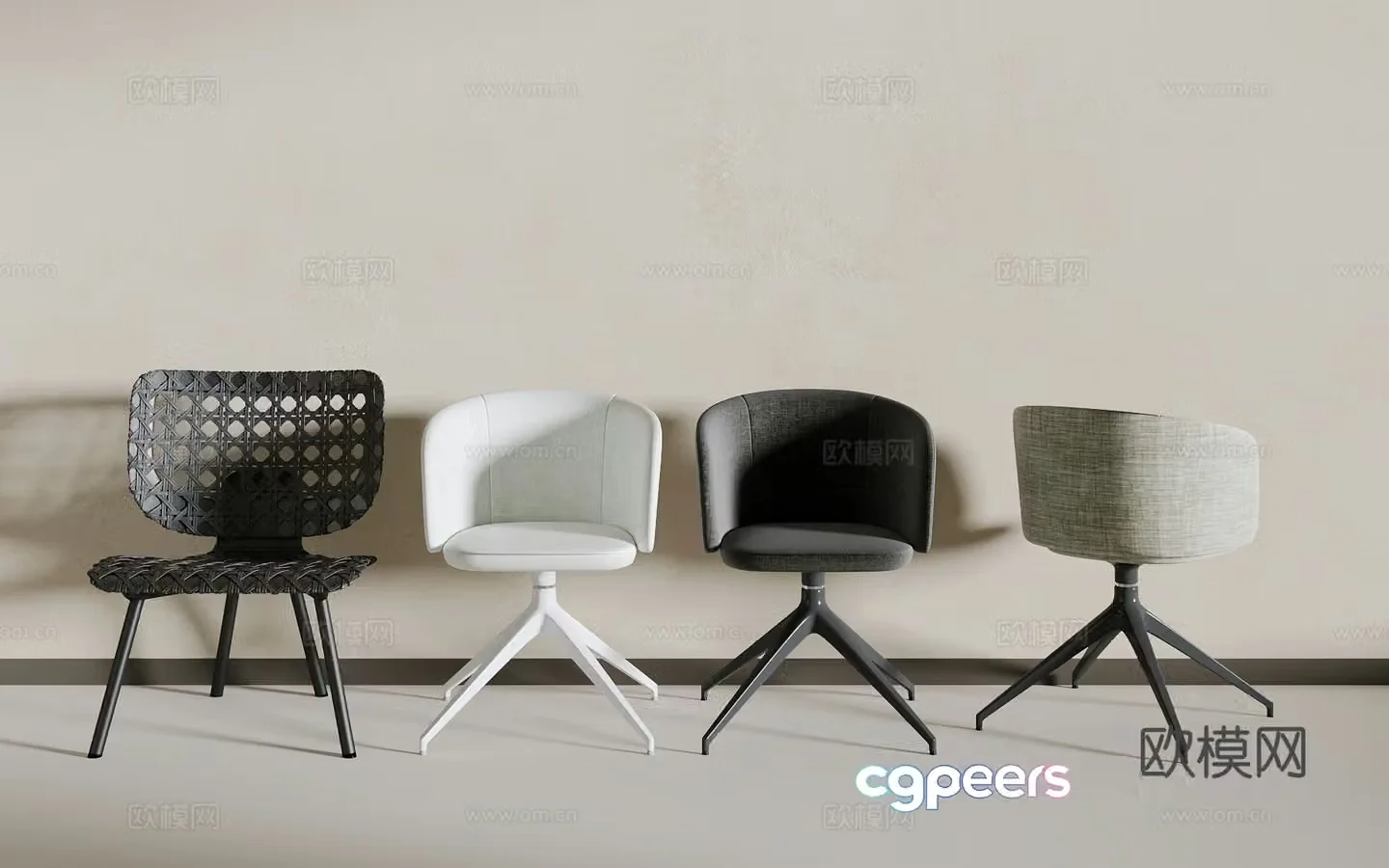 Modern dining chair 3d model