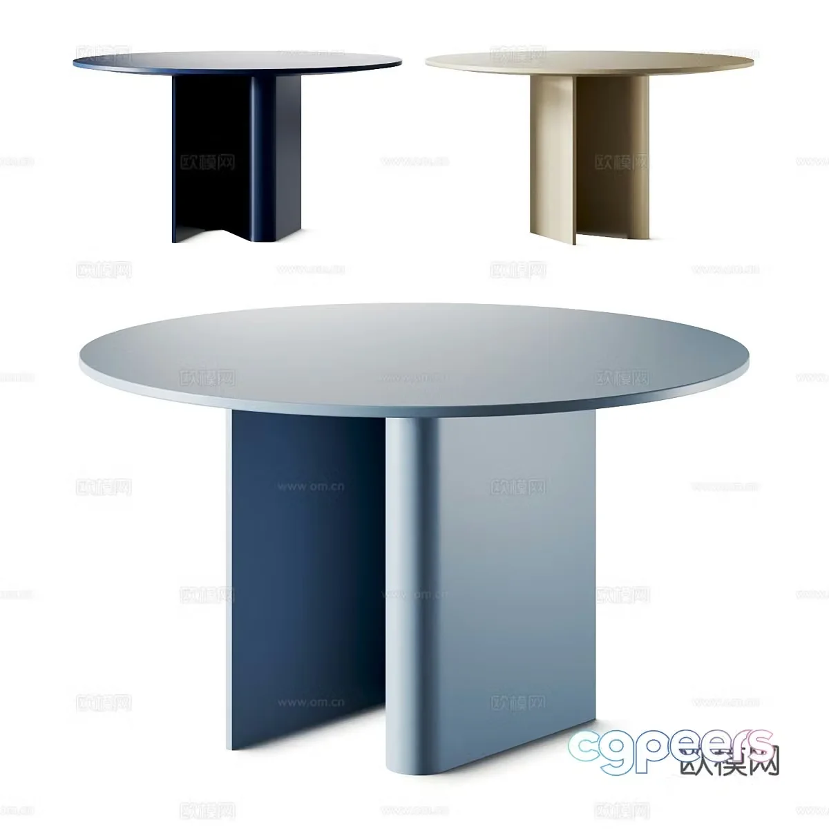 Dining table combination Minimalist dining table Simple dining table Round dining table Round table Large round table Negotiation table 3D model