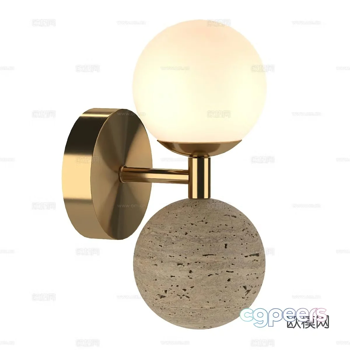 Light luxury wall lamp 3D model