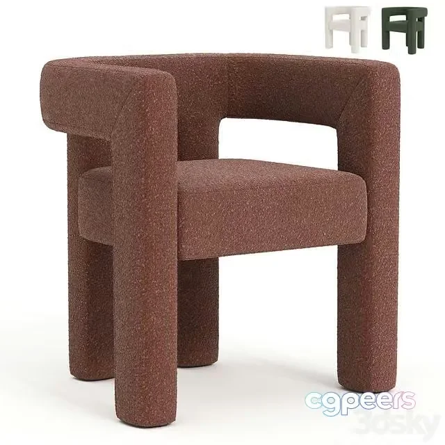 3ds Max Free – Stature Burnt Sienna Dining Armchair