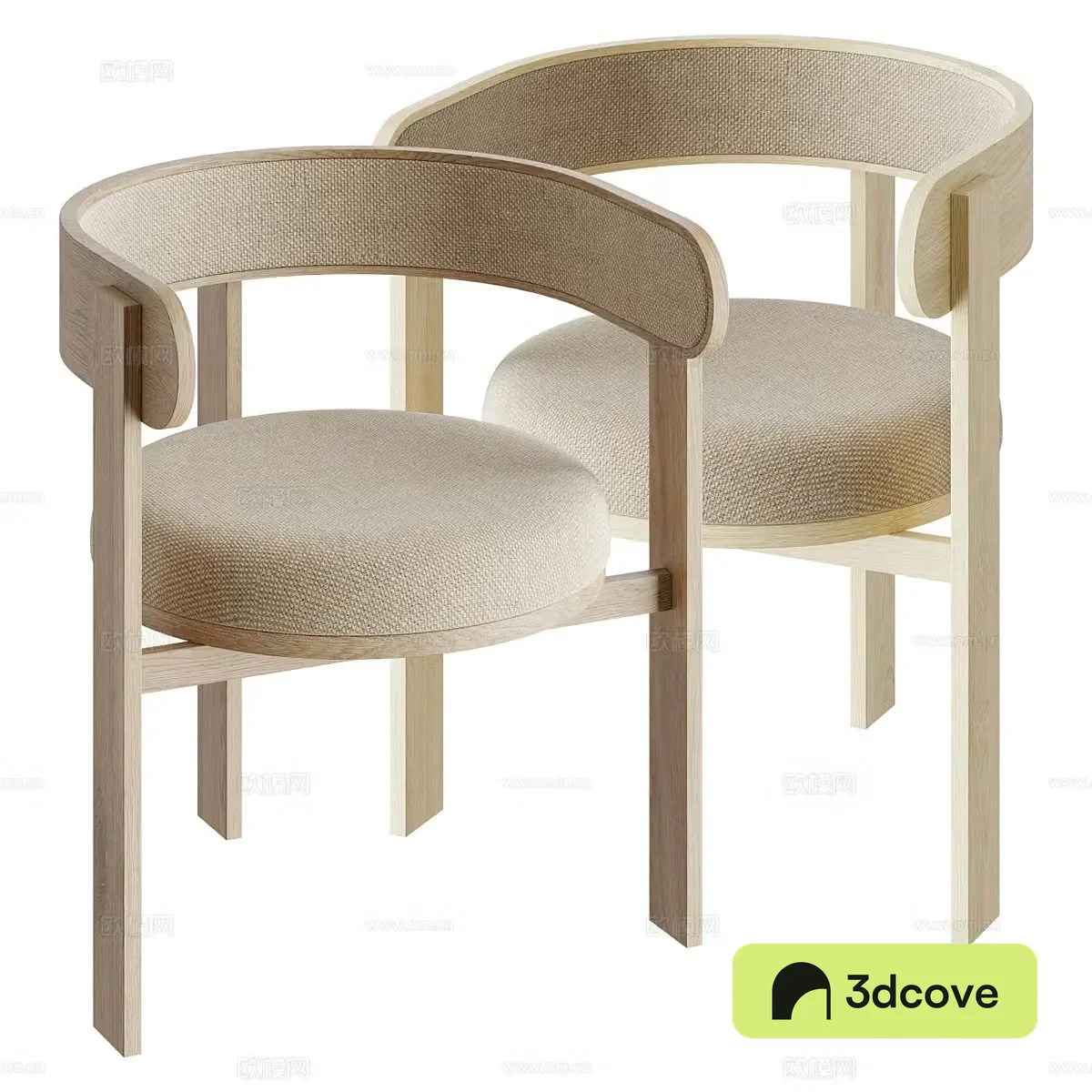 New Chinese style log armchair