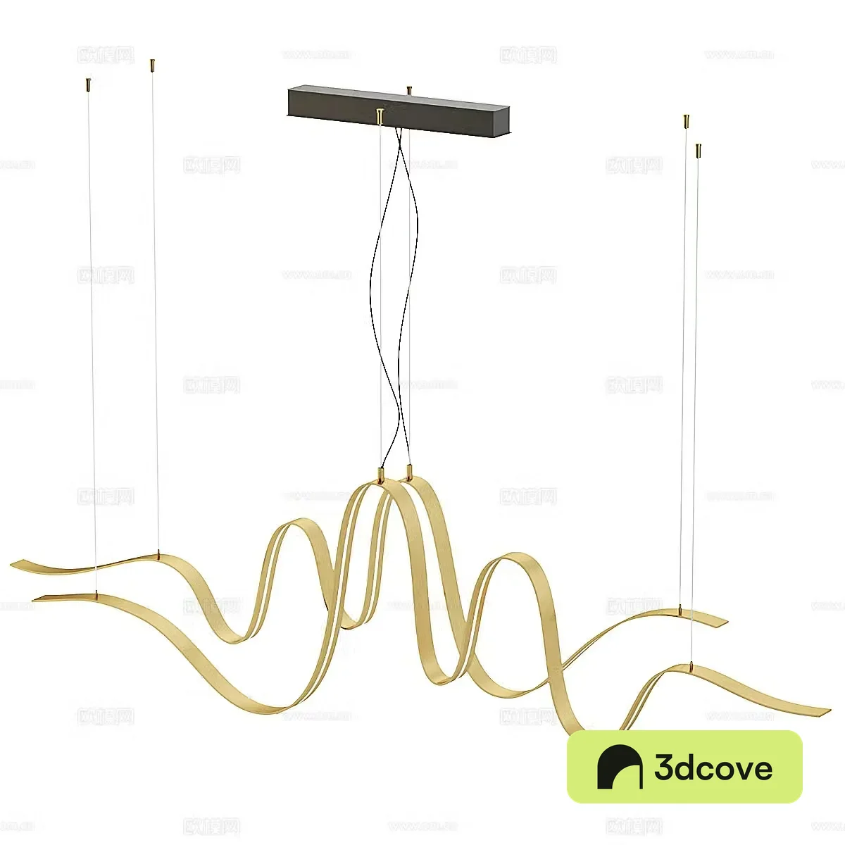 Modern light luxury Bissa linear decorative chandelier