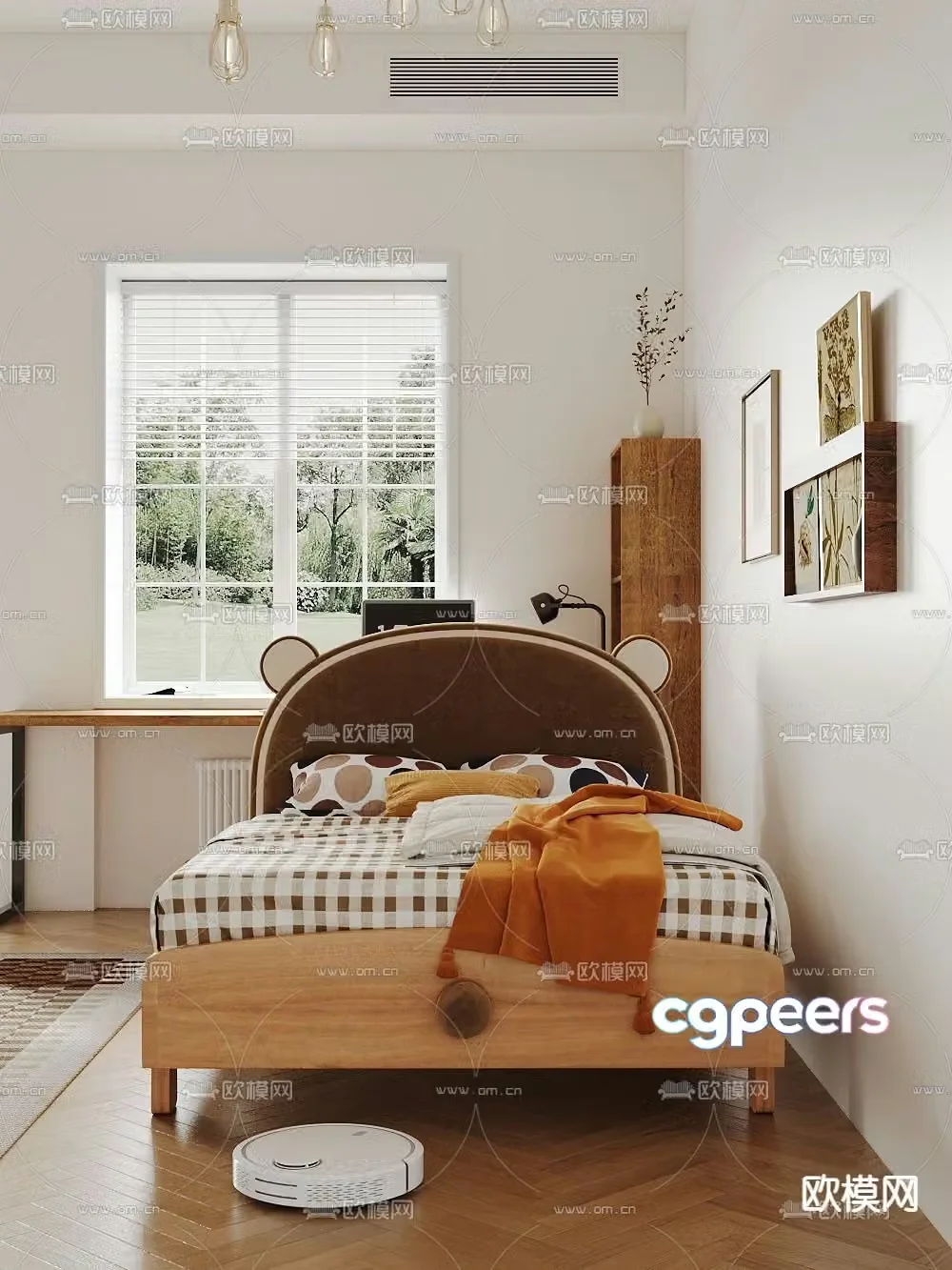 Nordic children’s bed child bed 3d model