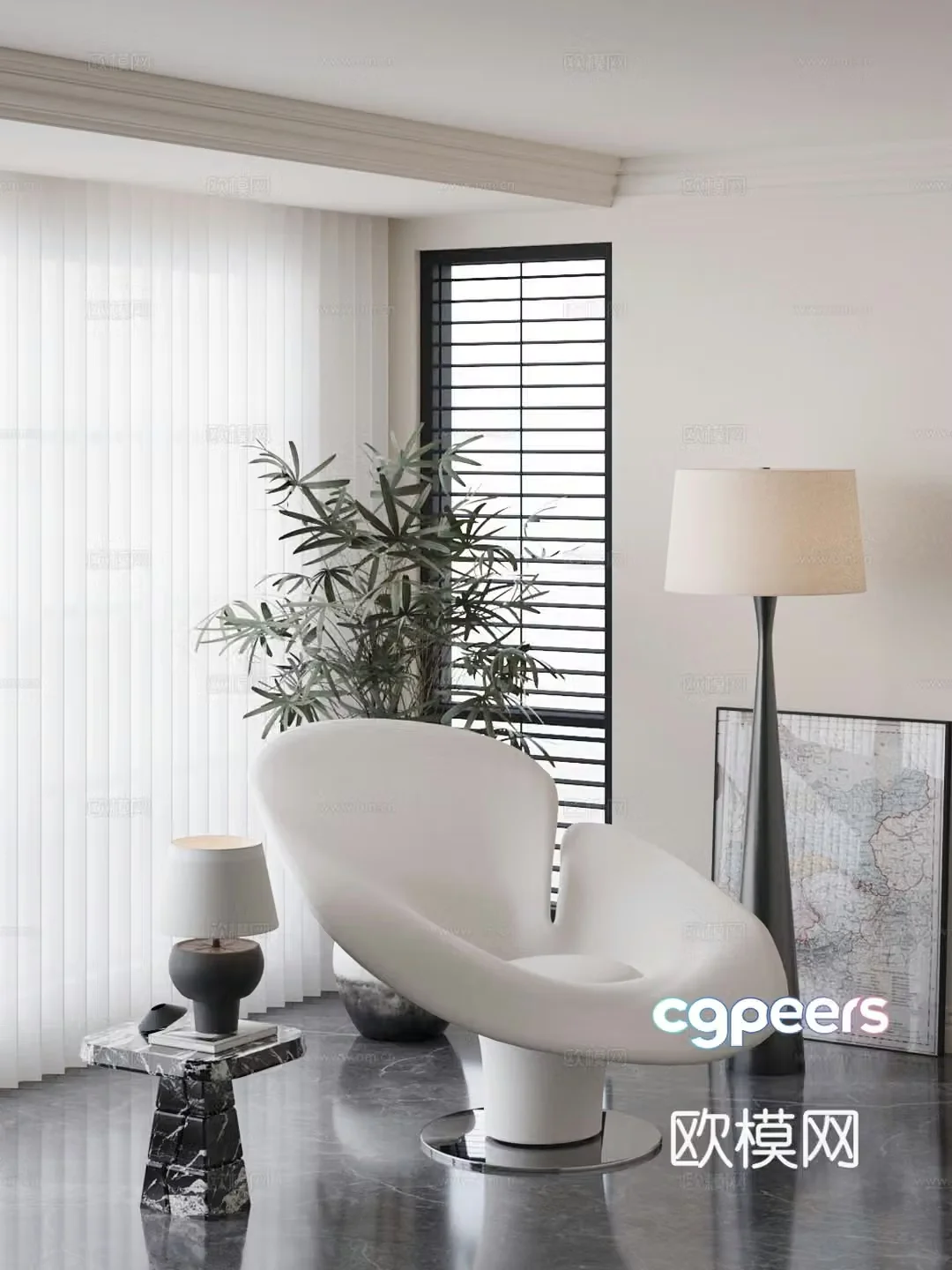 Modern casual sofa special sofa special chair 3d model