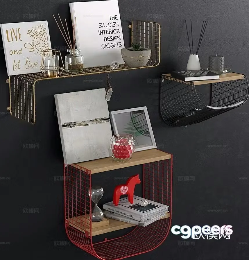 Wall cabinet wall cabinet shelf 3d model