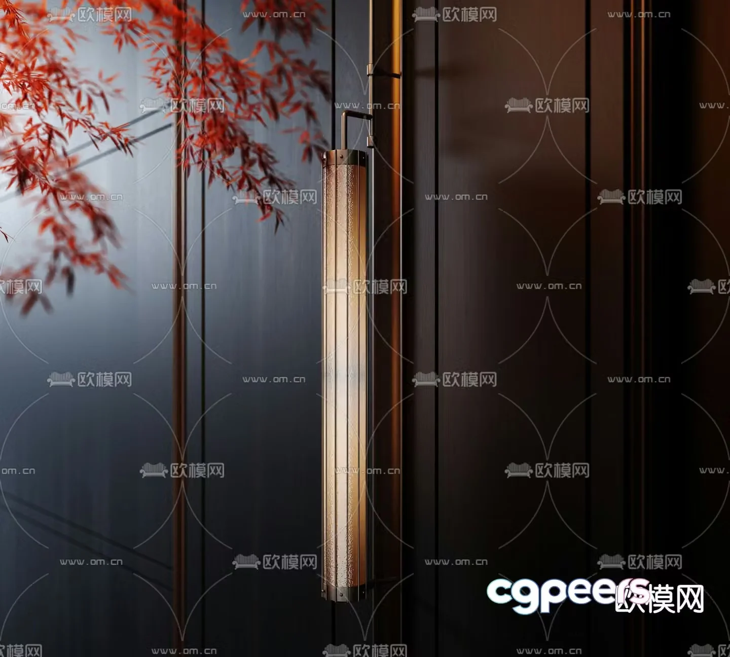 New Chinese style wall lamp glass wall lamp 3d model