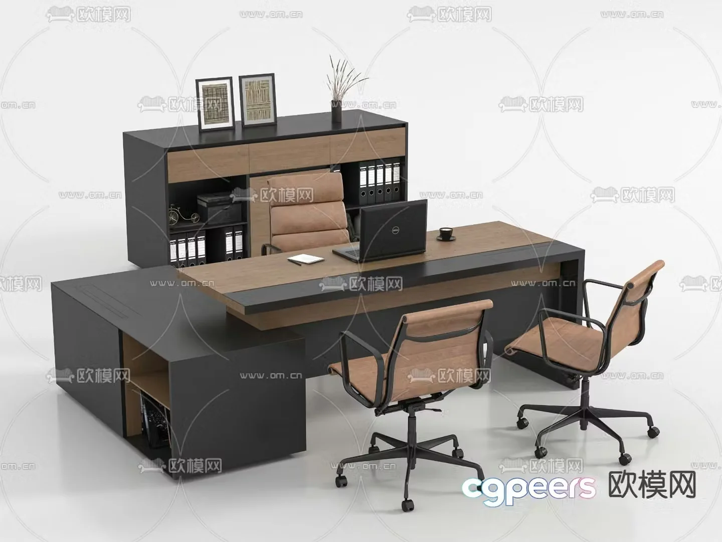 Desk table boss table 3d model