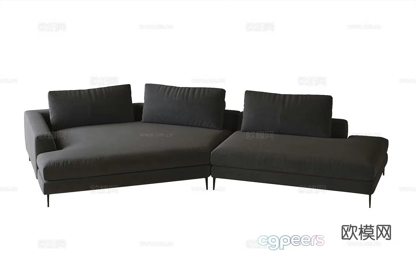 Modern multiplayer sofa 3d model